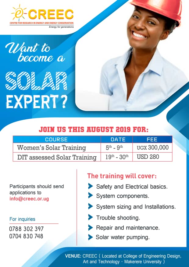 JOIN US FOR OUR AUGUST 2019 SOLAR TRAINING SESSIONS