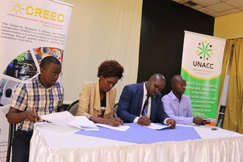 CREEC SIGNS CLEAN COOKING MOU WITH THE UGANDA NATIONAL ALLAINCE FOR CLEAN COOKING (UNACC)